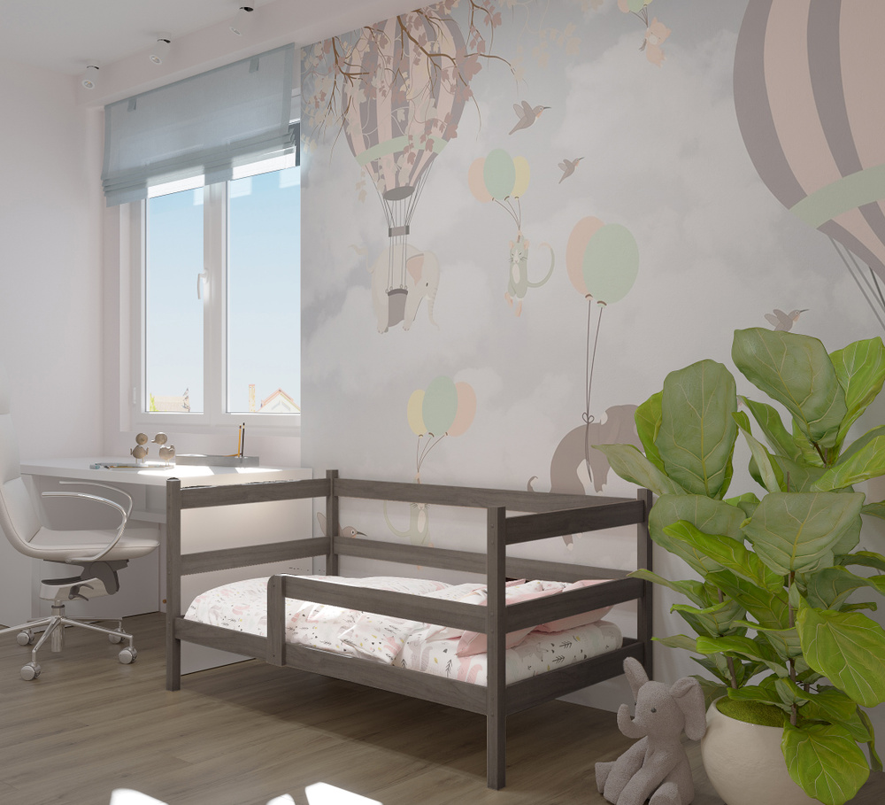 Кровать детская, подростковая "Софа", спальное место 180х90, масло ...