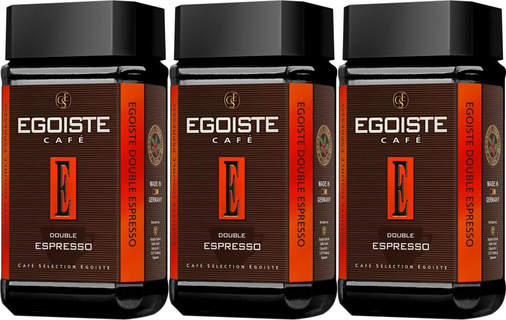 Кофе растворимый Egoiste Double Espresso, 100г х 3шт. Эспрессо #1