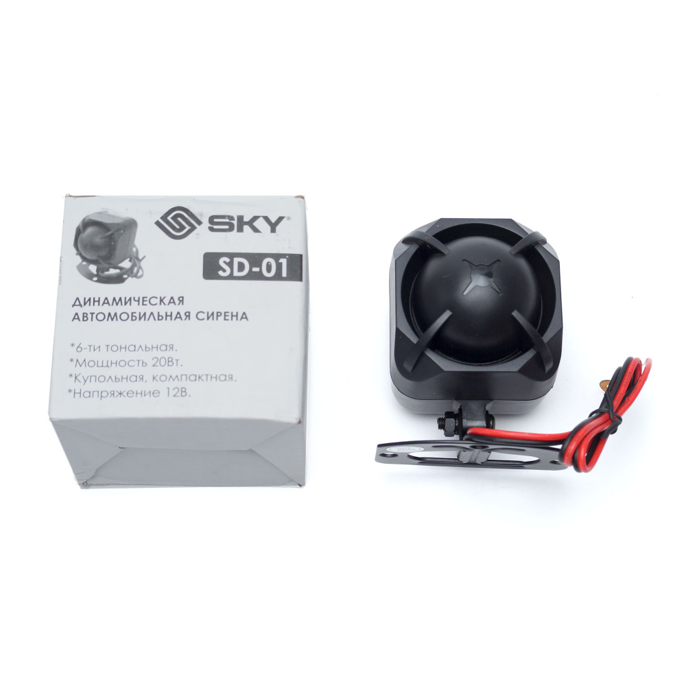 Сирена Авто SKY SD-01 (6 тональная купольная 20w 12v) (черный) - купить ...