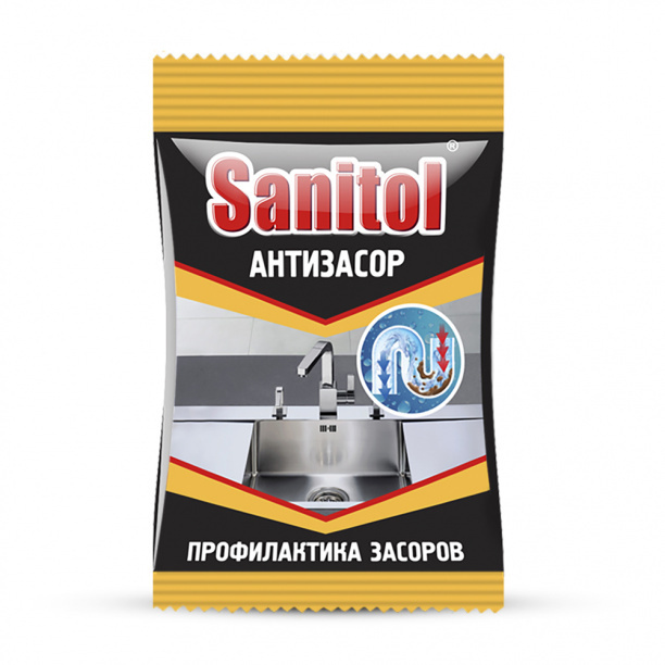 Средство для прочистки труб Sanitol 90 гр #1