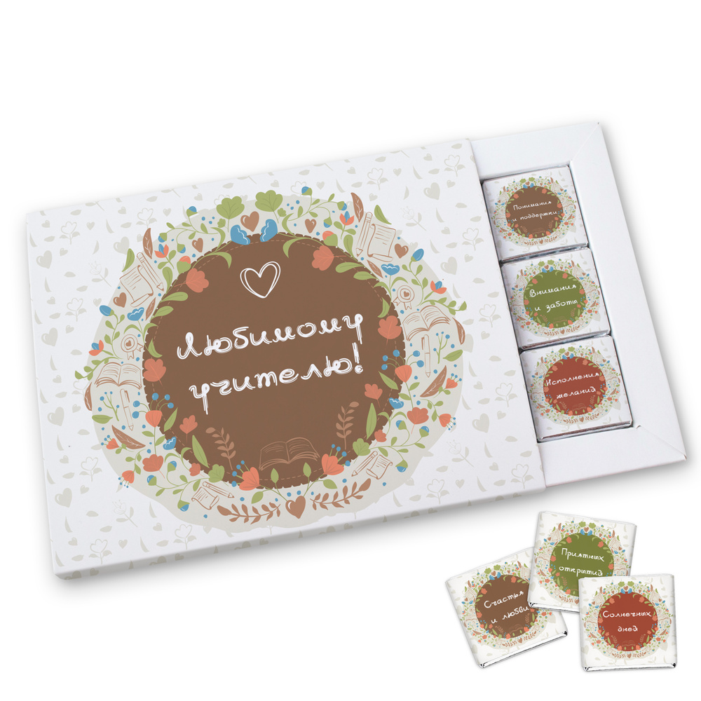 Шоколадный набор Choco Corp для учителя, преподавателя 12 плиток, сладкий подарок классному руководителю #1