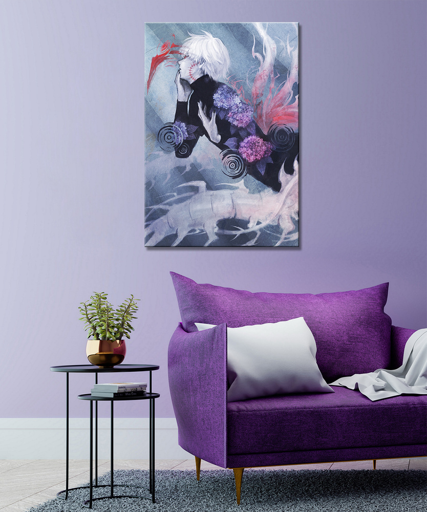 Картина на стену для интерьера - Канеки Кен аниме Токийский гуль Tokyo ...