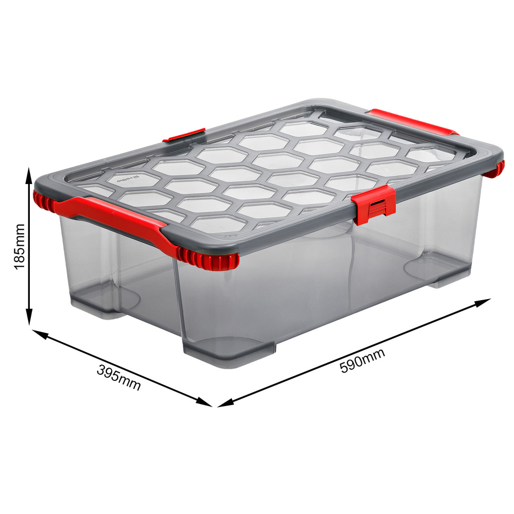 Ящик для хранения вещей мелочей, аксессуаров и инструментов, с крышкой на защелках Rotho EVO TOTAL 30 #1