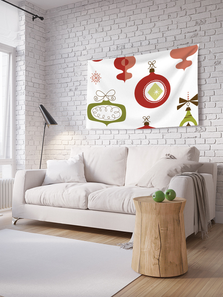 Горизонтальное фотопанно на стену "Винтаж новогодних игрушек", 150x200 см #1