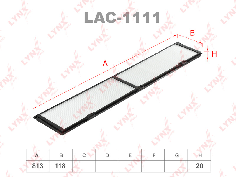 LYNXauto Фильтр салонный арт. LAC1111 #1