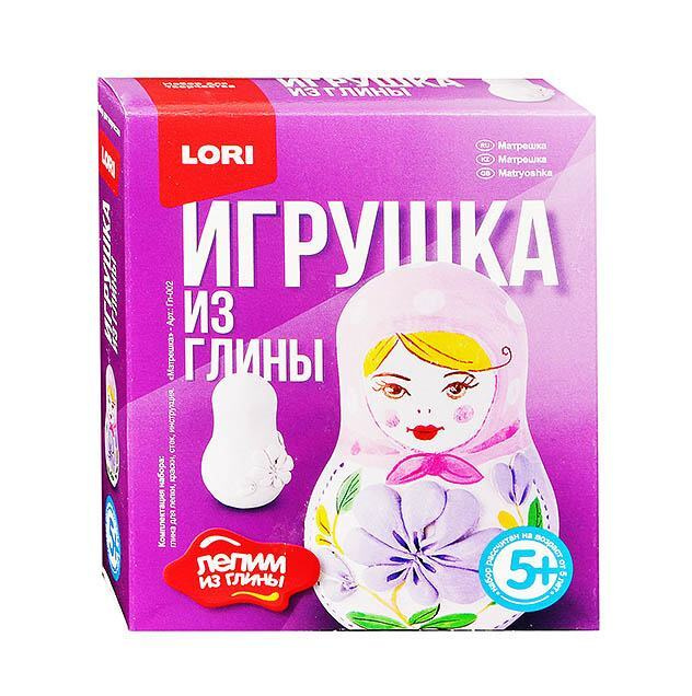 Набор для творчества LORI игрушка из глины  Матрешка #1