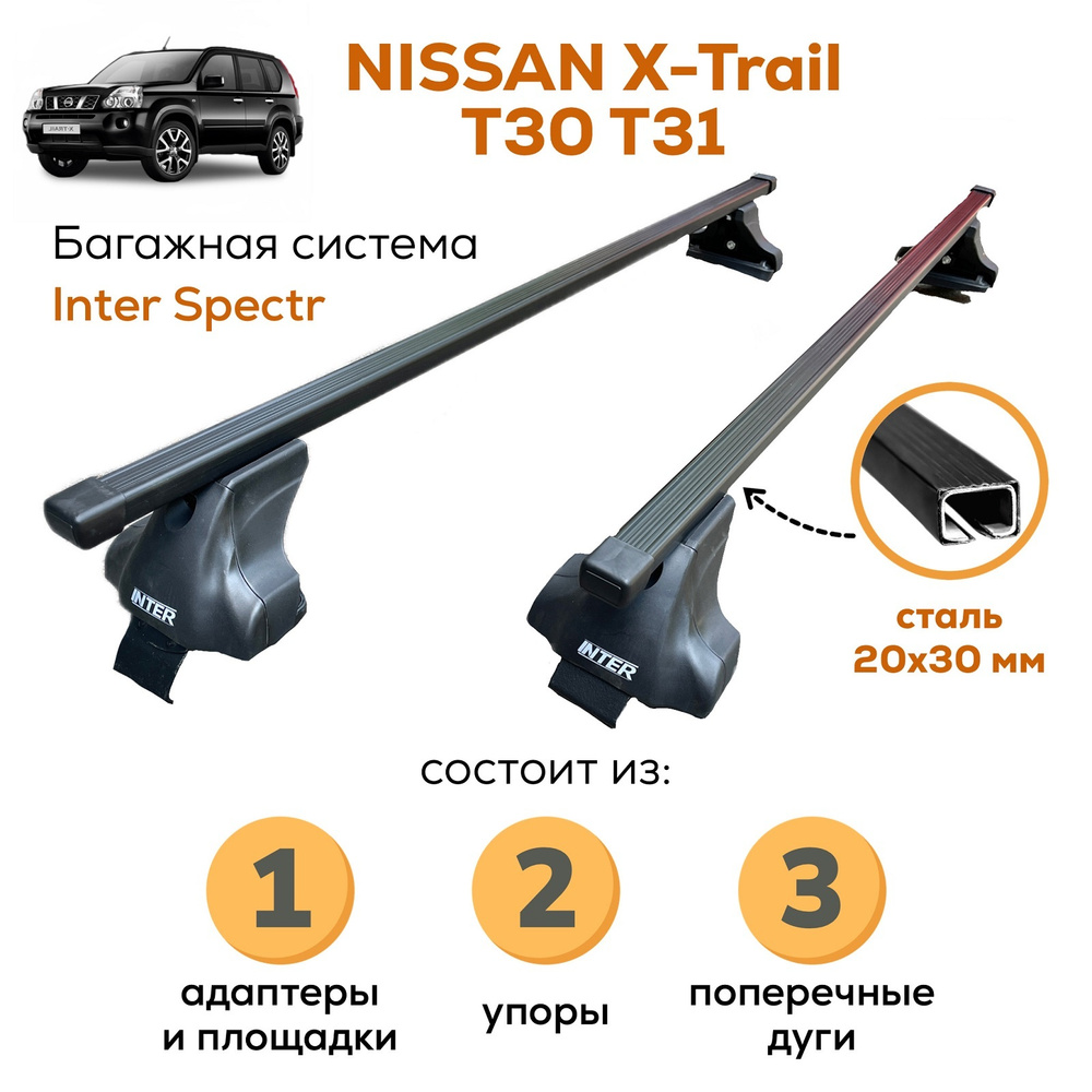 Комплект багажника Inter Nissan_X-Trail-A-8825 - купить по доступным ценам  в интернет-магазине OZON (651039220)