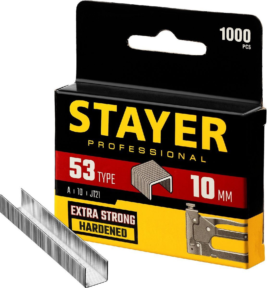 Скобы для степлера STAYER узкие тип 53 10 мм 1000 шт. (3159-10_z02) #1