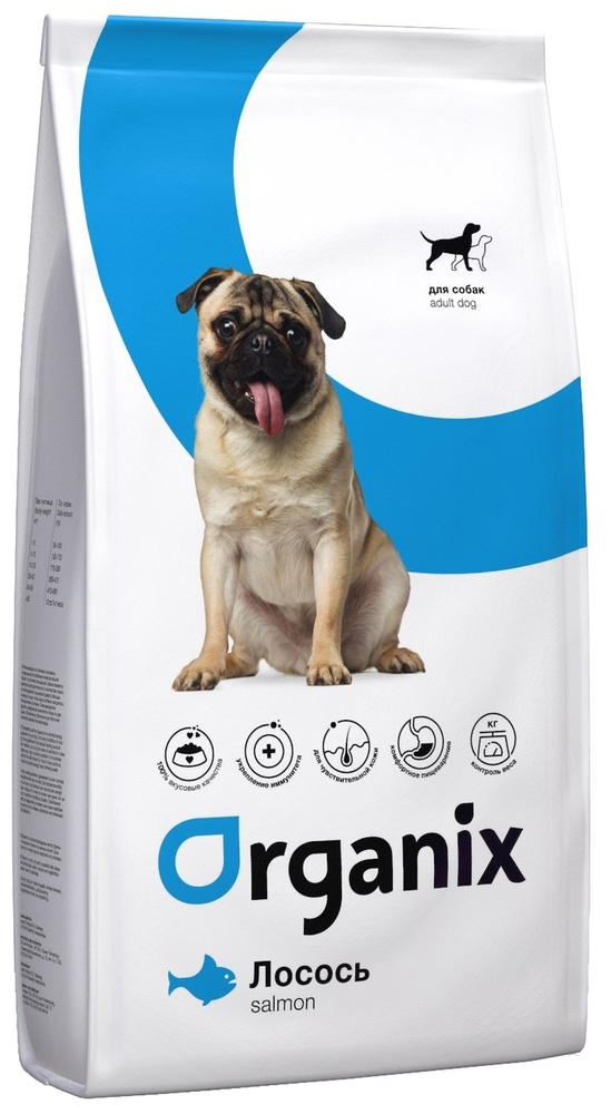 Корм Organix Adult Dog Salmon для собак, со свежим лососем и рисом, 12 ...