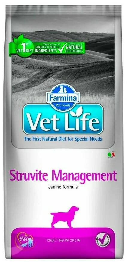 Сухой корм Farmina Vet Life Struvite Management Canine, для собак, при ...