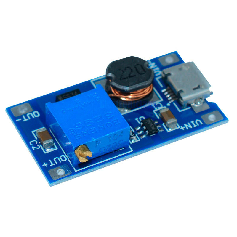 Повышающий DC-DC преобразователь MT3608, комплект - 5 штук - купить по ...