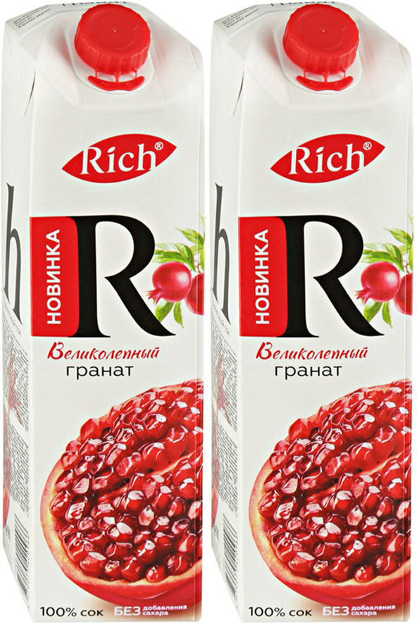 Сок Rich гранат 1 л в упаковке, комплект: 2 упаковки #1