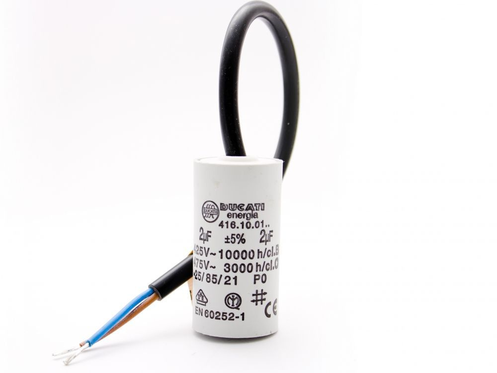 Конденсатор пусковой Ducati Energia 416.10.0110 (2мкФ 475В гибкие ...