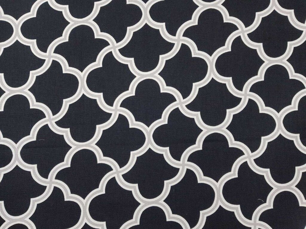 Ткань DUCK с водоотталкивающей пропиткой, 100*180 см , принт Марокко цвет черный  #1