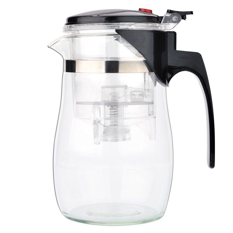 Чайник заварочный Гунфу "Красный Лотос" с ситом, типот с кнопкой для ...