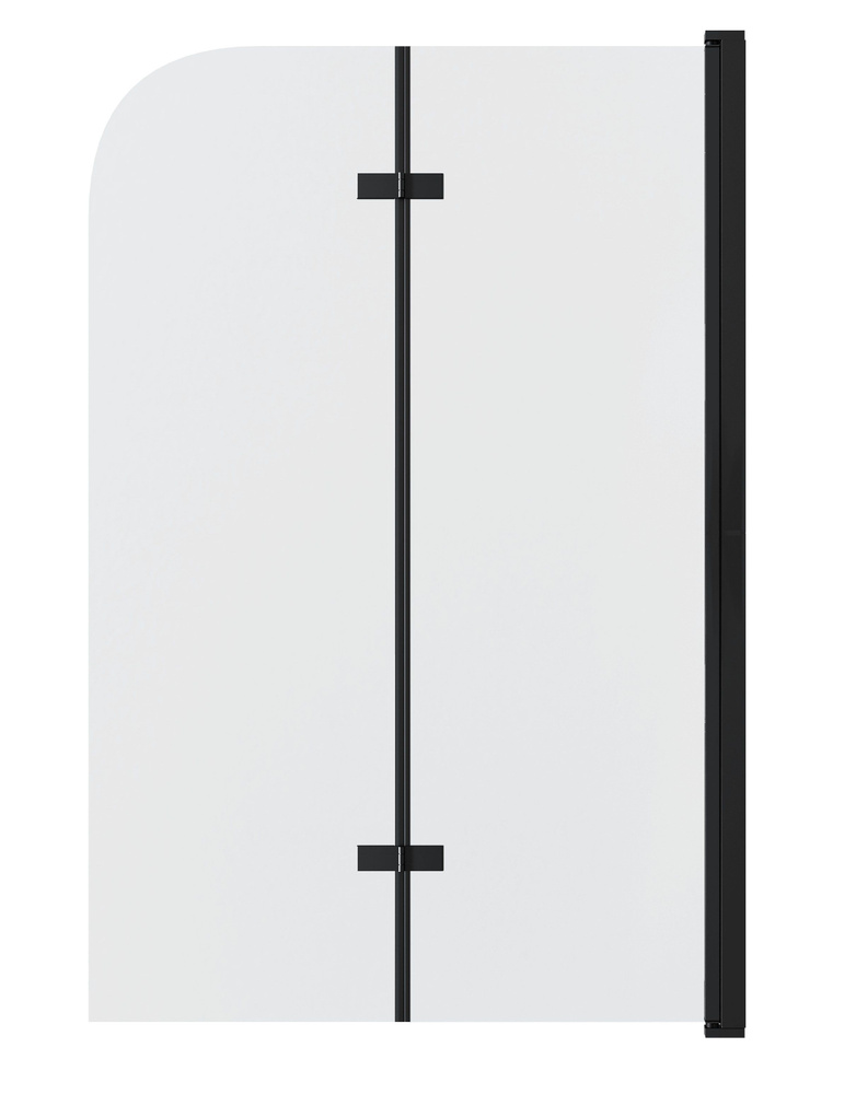 Шторка для ванны GR-106/110 BLACK (110х150) алюминиевый профиль, стекло ПРОЗРАЧНОЕ 6мм  #1