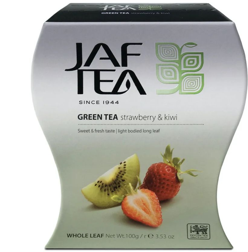 Чай Джаф зелёный Клубника киви 100г Jaf Tea Strawberry Qiwi #1