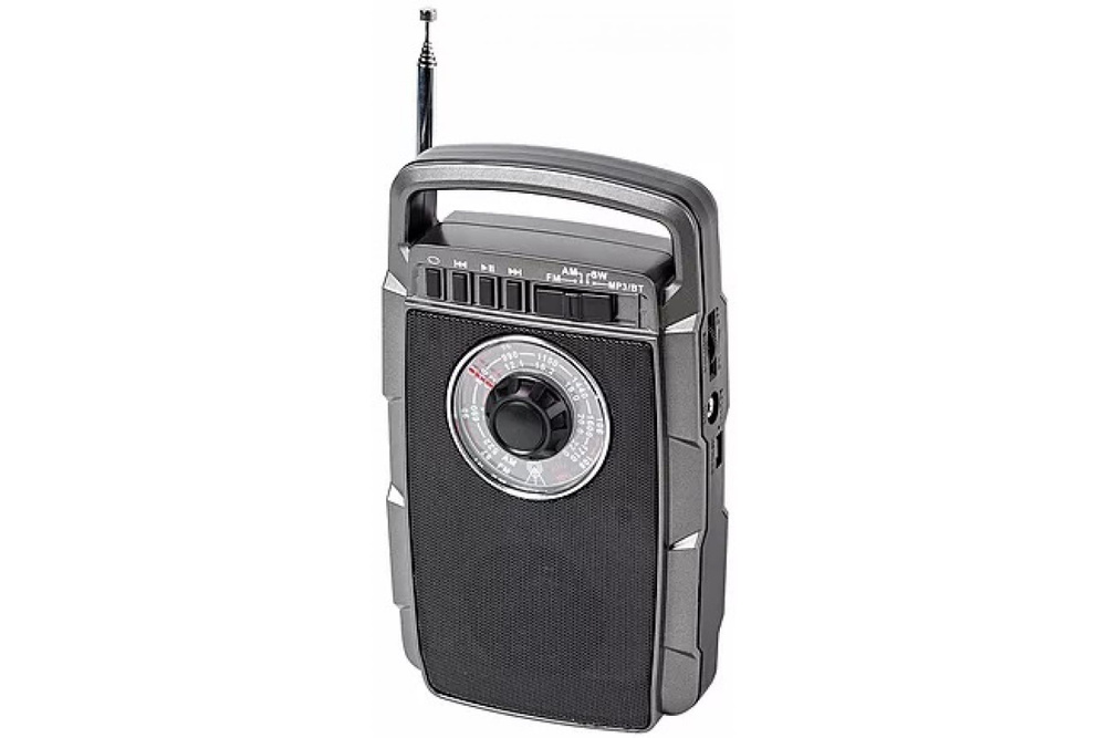 Радиоприемник РЕТРО портативный MAX MR-322 Grey, 5 Вт, FM/AM/SW, Bluetooth/MP3/micrоSD/USB/AUX, антенна, #1