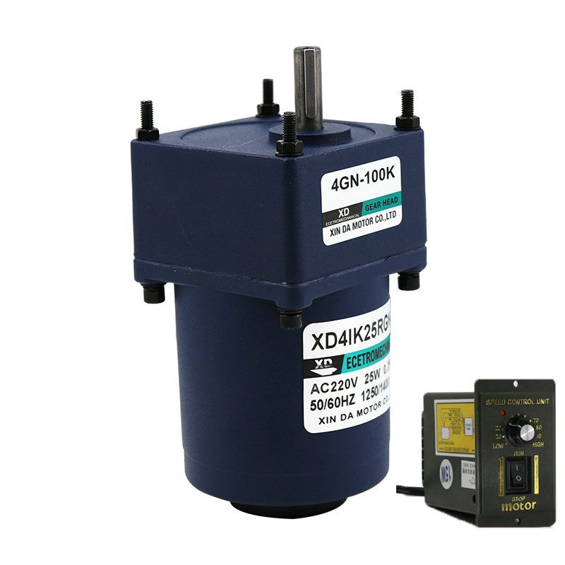 двигатель с редуктором бесщеточный двигатель 220в 25 Вт 0-50 об/мин ...