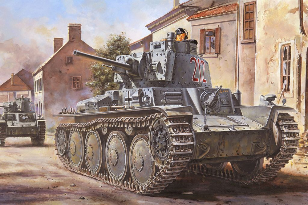 Сборная модель Немецкого Panzer Kpfw.38(t) Ausf.B, HobbyBoss, 80141 #1