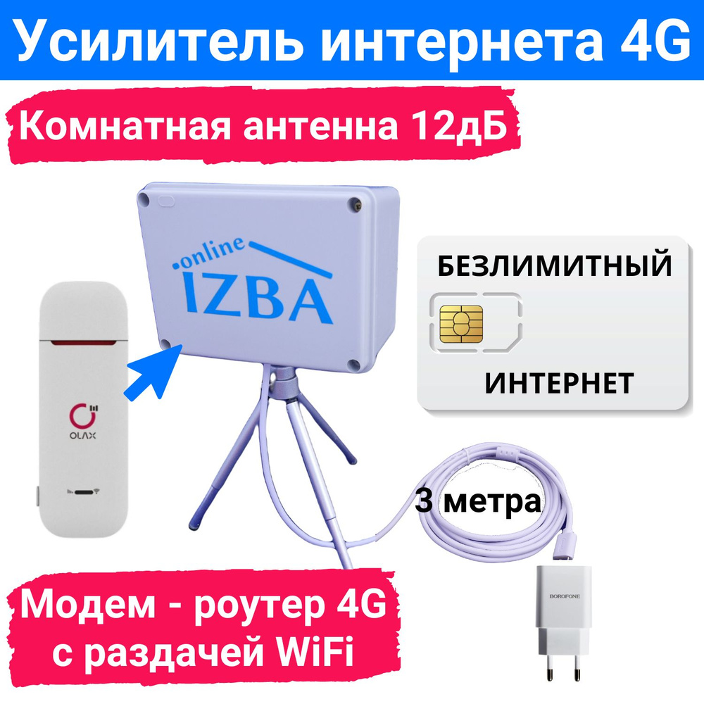 Усиление сигнала мобильной связи 2G/3G/4G LTE