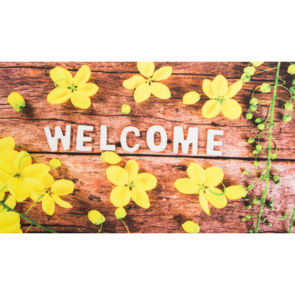 Коврик придверный Inspire Коврик Layan Yellow 45x75 см полипропилен ...