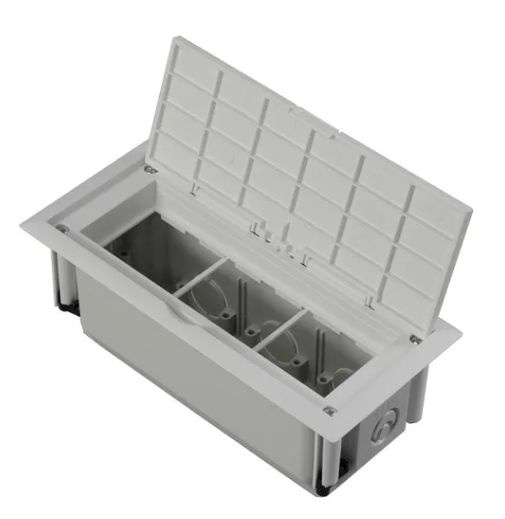 Коробка для монтажа в столешницу или пустотелые стены на 6 модулей 22,5х45 мм или 3 механизма 45х45 мм #1