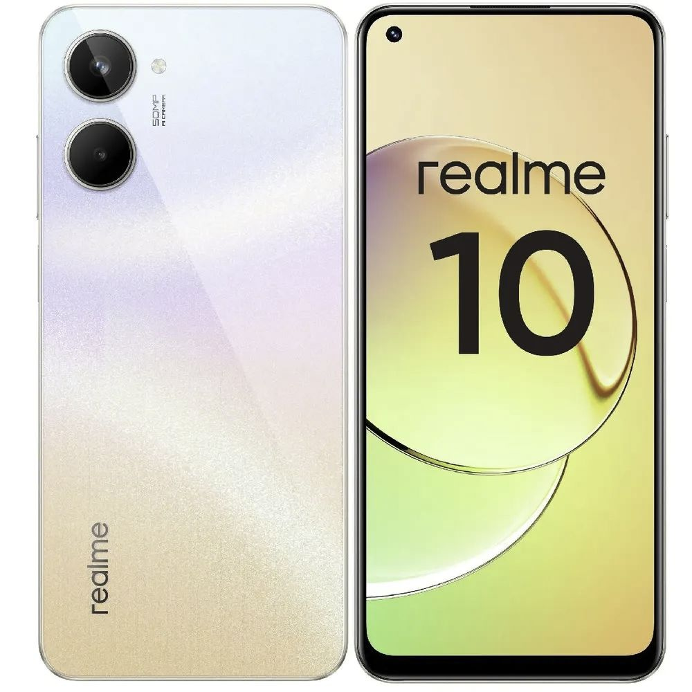 Смартфон realme 10 RMX3630 4/128Gb белый (6052250) 3G 4G - купить по  выгодной цене в интернет-магазине OZON (1502995054)