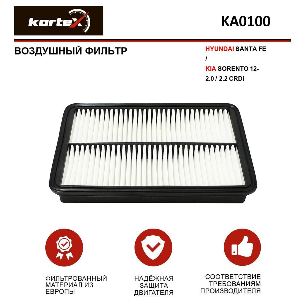 Фильтр воздушный KORTEX KA0100 - купить по выгодным ценам в  интернет-магазине OZON (355352717)