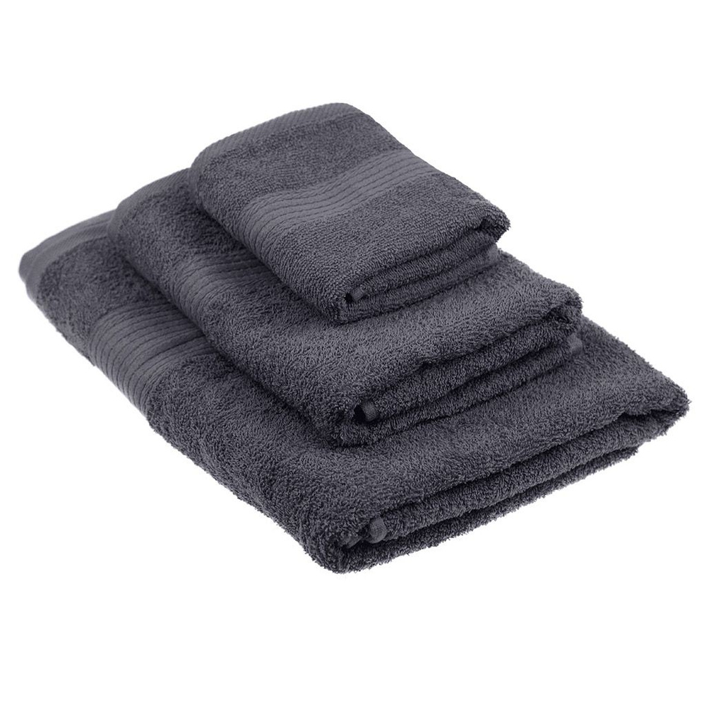 Пляжные полотенца, Махровая ткань, 70x130 см, темно-серый #1