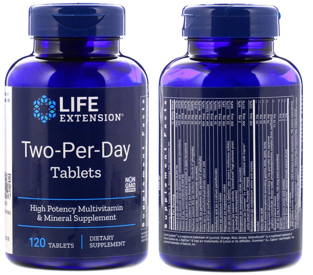 Life Extension Twoperday Capsules 120 Capsules Variety Box