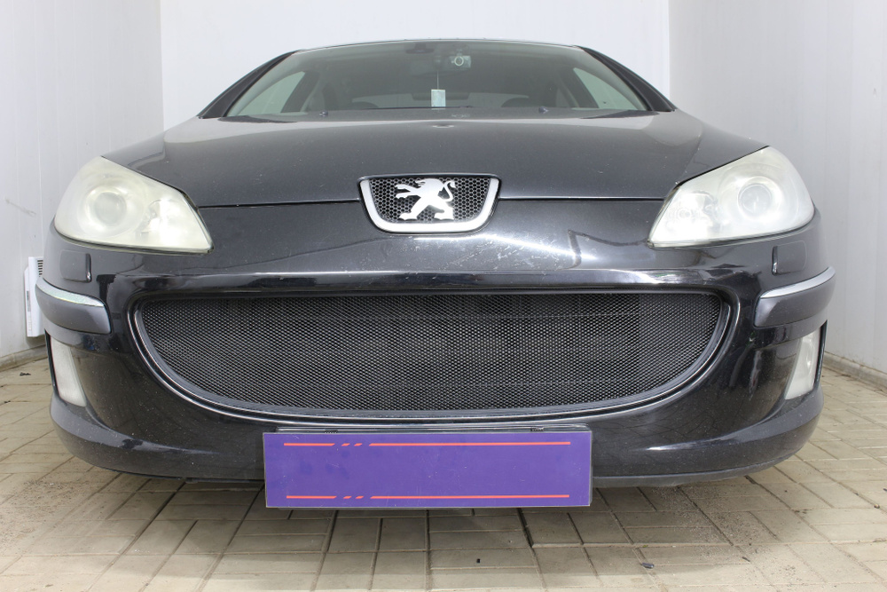 Защитная сетка радиатора низ черная Peugeot 407 (2004-2008) / съемная ...