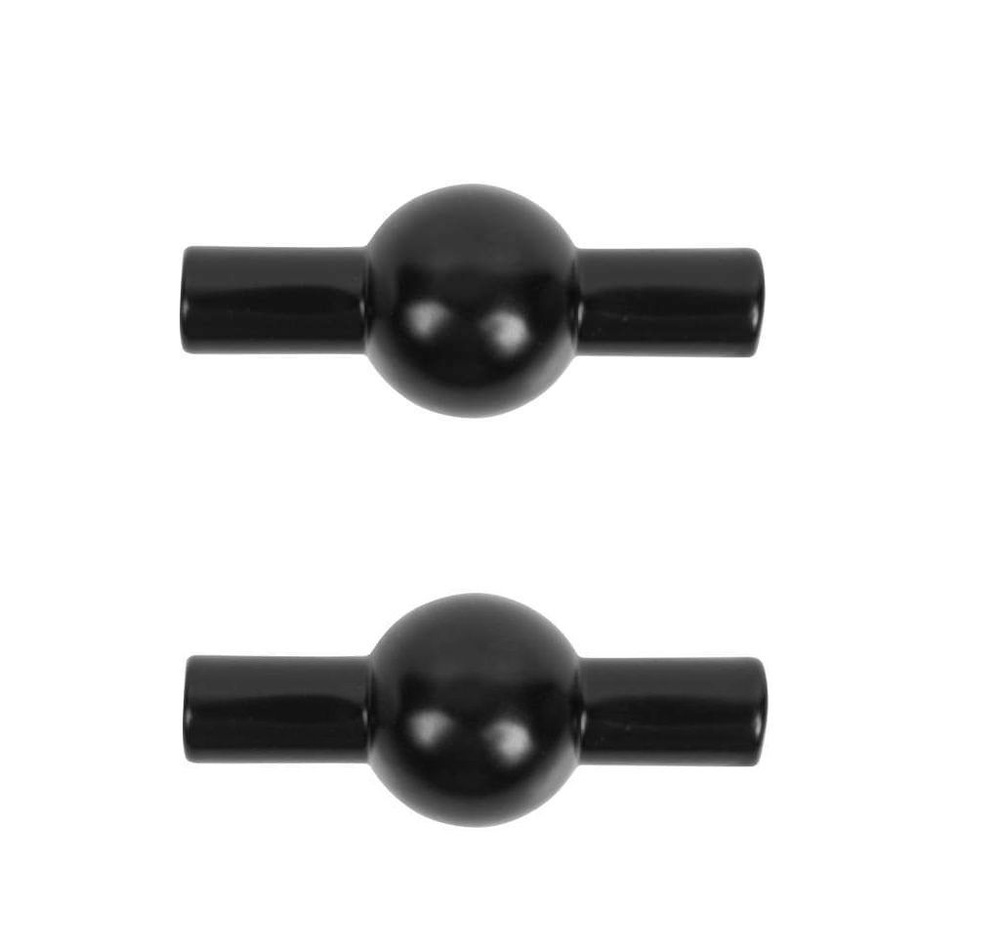 Ручка-кнопка мебельная, цвет матовый черный, 2 шт. Эстетичный дизайн придаст Вашему интерьеру завершенный #1