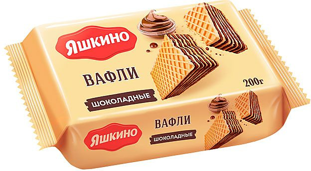 Яшкино Вафли шоколадные, 200гр #1