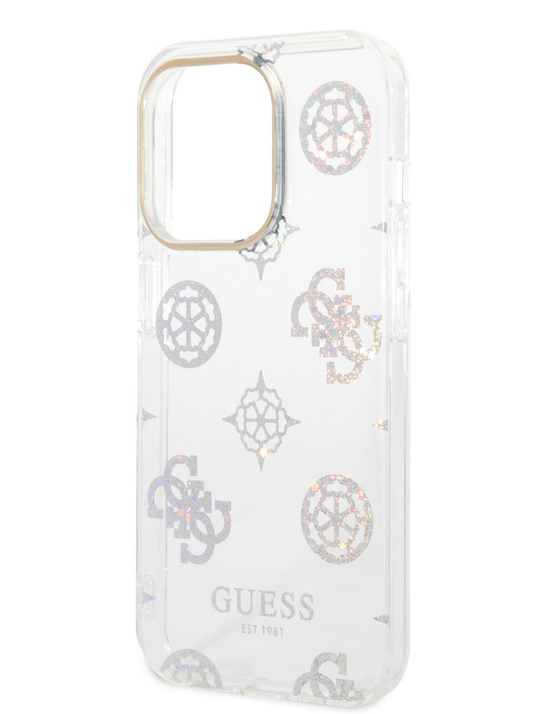 Чехол Guess PC/TPU на iPhone 14 Pro, для Айфон 14 Про, с защитой камеры ...