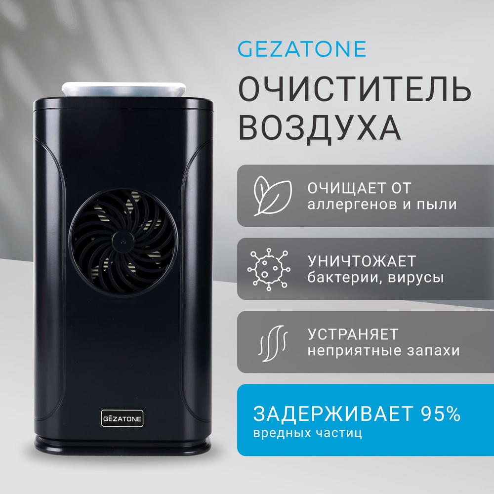 Очиститель воздуха Gezatone ультрафиолетовый с озонатором и HEPA фильтром  AP500, синий - купить по выгодным ценам в интернет-магазине OZON (223810941)