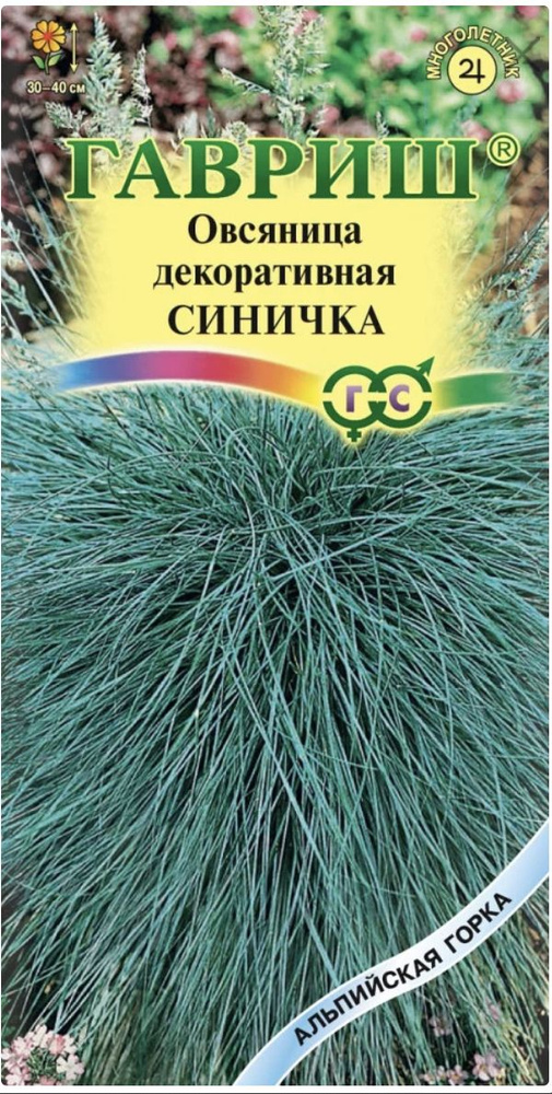 Овсяница декоративная СИНИЧКА , 1 пакет, семена 0,1г, ГАВРИШ, многолетник  #1