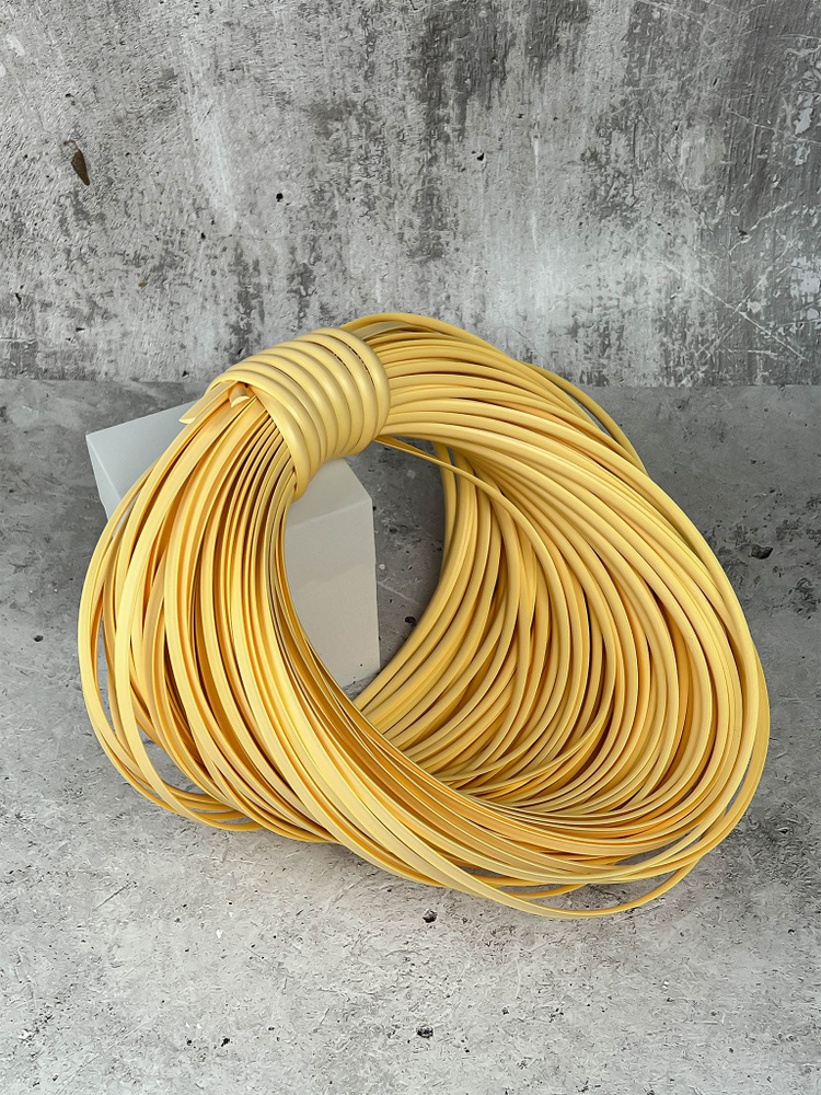 Ротанг искусственный для плетения Топленое Молоко полумесяц 8 мм. Канва ...