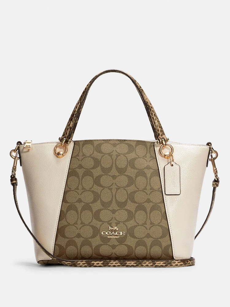 COACH Сумка Kacey Satchel In Colorblock Signature Canvas #1