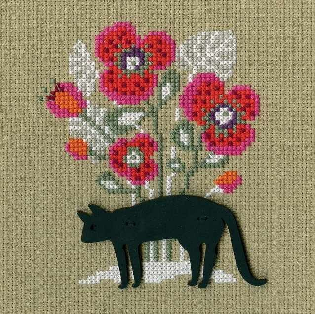 Набор для вышивки РТО "CBE9004 - Кошка" / Счетный крест / Кошки, Год Кролика и Кота  #1