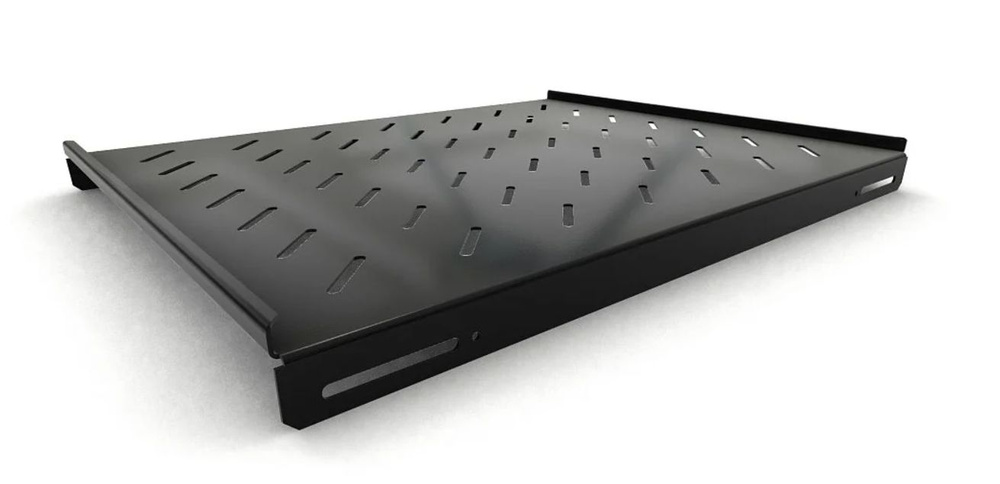 Полка стационарная Hyperline TSH3L-650-RAL9004 высота 1U нагрузка 20 кг ...