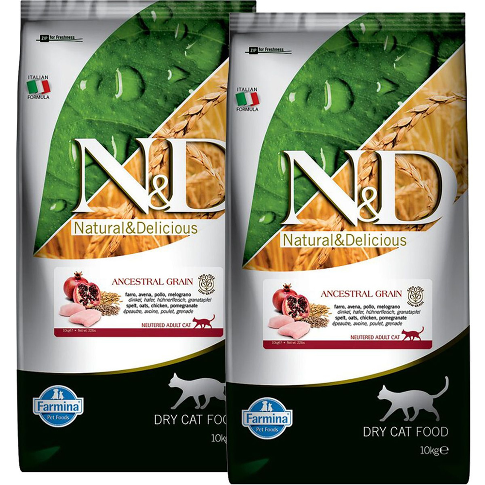 Neutered Chicken FARMINA CAT N&D ANCESTRAL GRAIN NEUTERED CHICKEN & POMEGRANATE ...