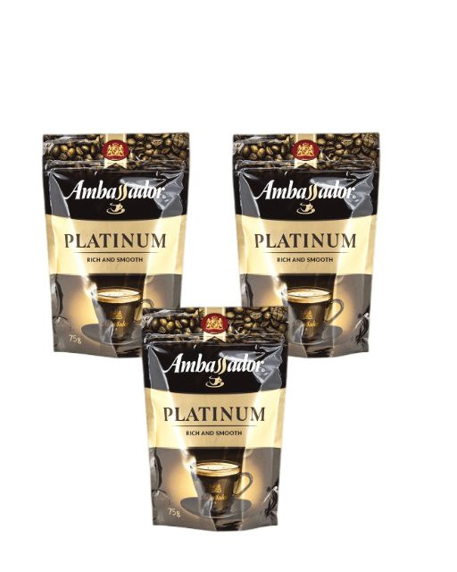 Кофе растворимый Ambassador Platinum пакет, 3 шт по 75гр #1