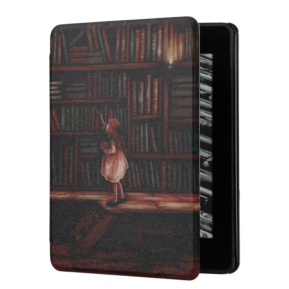 Чехол-книжка для Amazon Kindle PaperWhite 5 (6.8", 2021) Girl book store #1