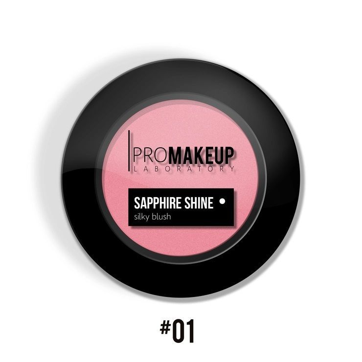 PROMAKEUP laboratory "SAPPHIRE SHINE" #01 Компактные румяна нежно-розовый/soft pink  #1