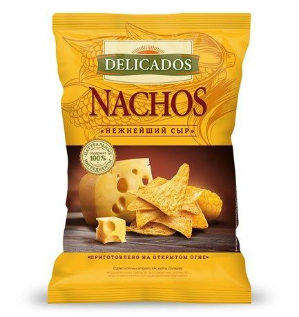Чипсы Delicados Nachos кукурузные с сыром, 150г, 15 шт #1