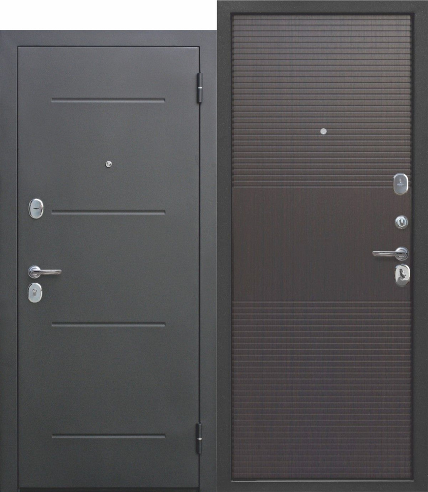 Входная дверь Ferroni 7,5 см Гарда Серебро Темный Кипарис (960мм) левая  #1