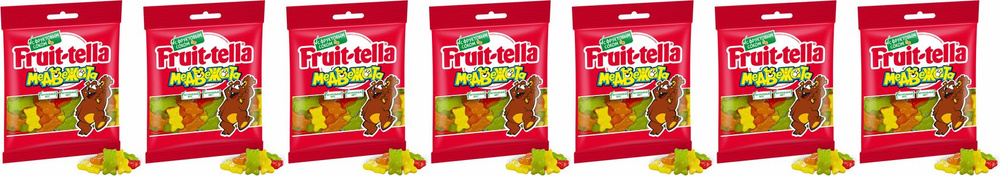 Мармелад Fruittella Медвежата жевательный, комплект: 7 упаковок по 70 г  #1