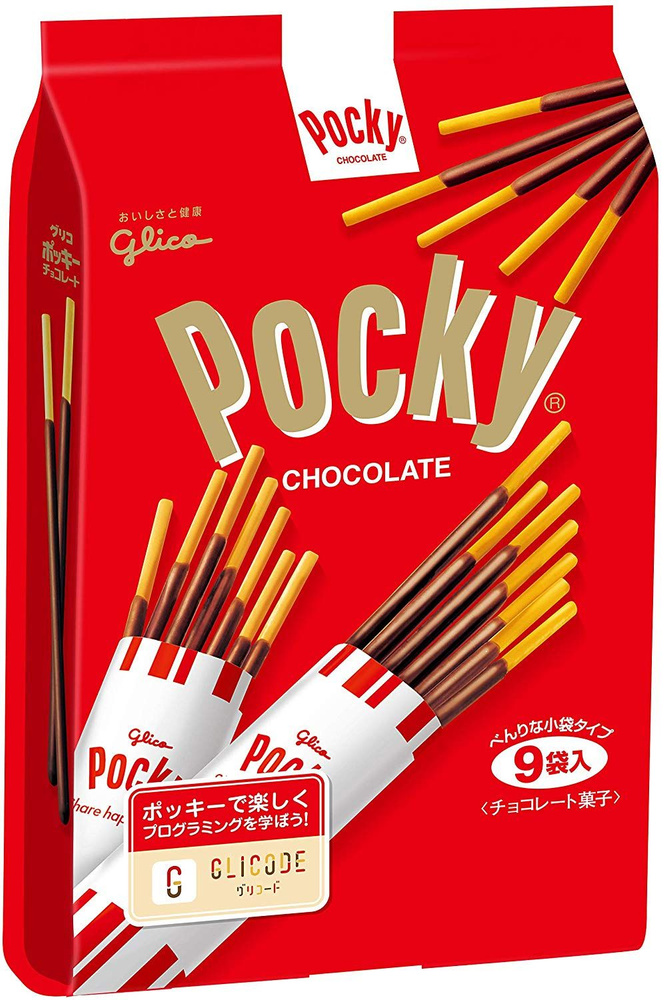 GLICO Pocky Тонкие палочки в молочном шоколаде, упаковка 133,2 гр., 9 порций * 7 шт. * 14,8 гр.  #1