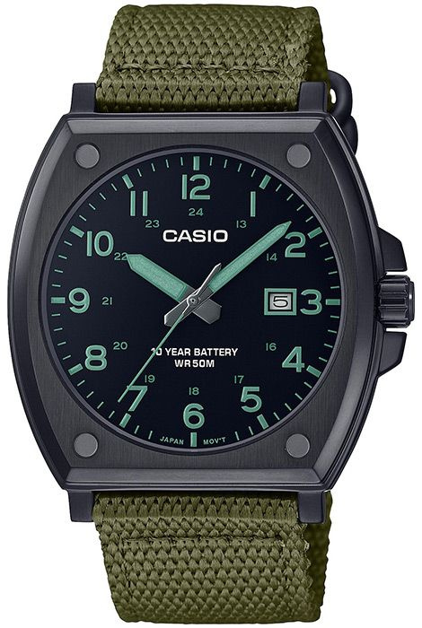 Мужские кварцевые наручные часы Casio MTP-E715C-3A с индикатором даты  #1